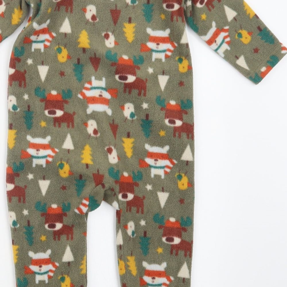 TU Boys Brown Geometric  Babydoll One Piece Size 9-12 Months