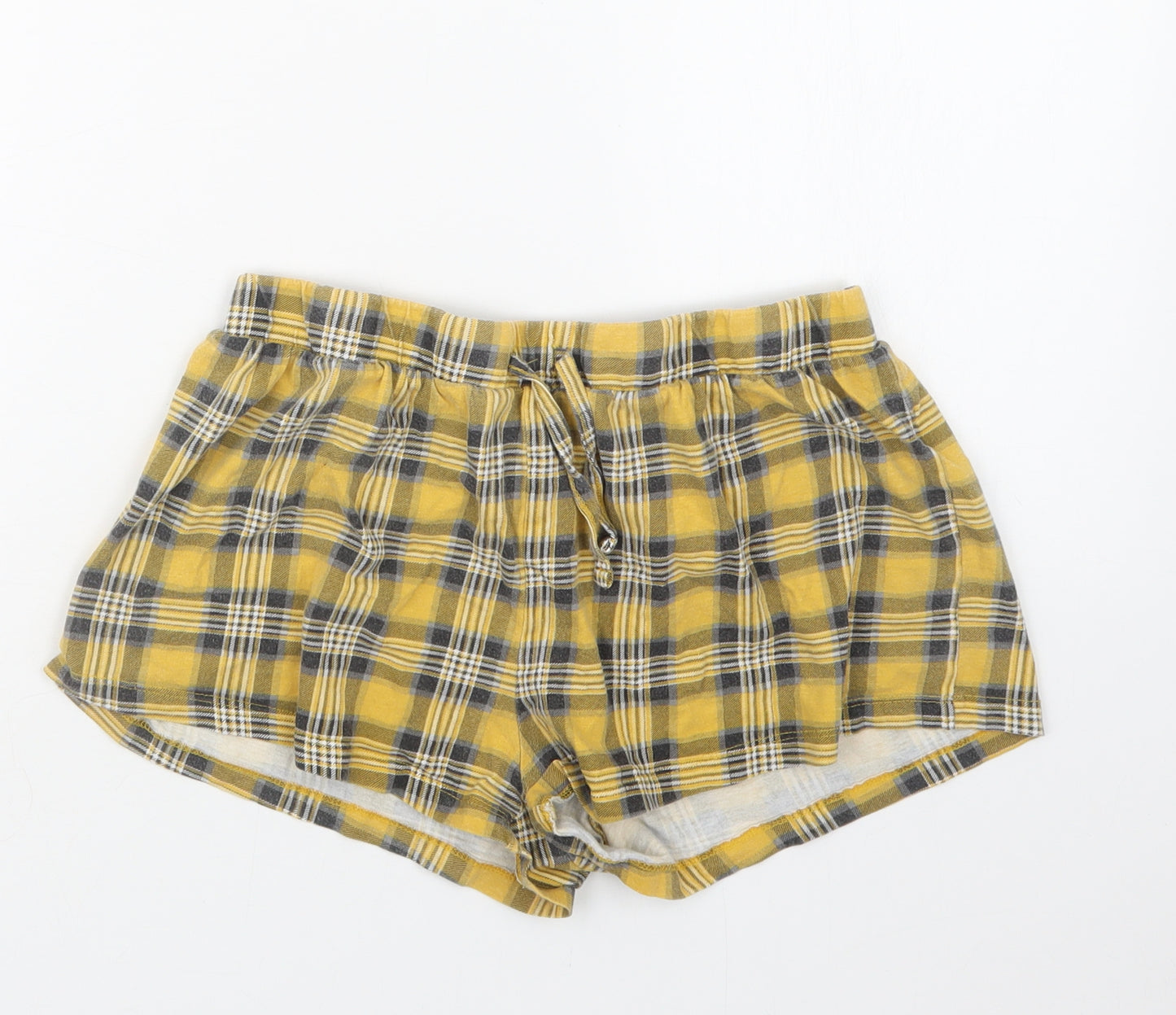 New Look Girls Yellow Check  Capri Sleep Shorts Size L