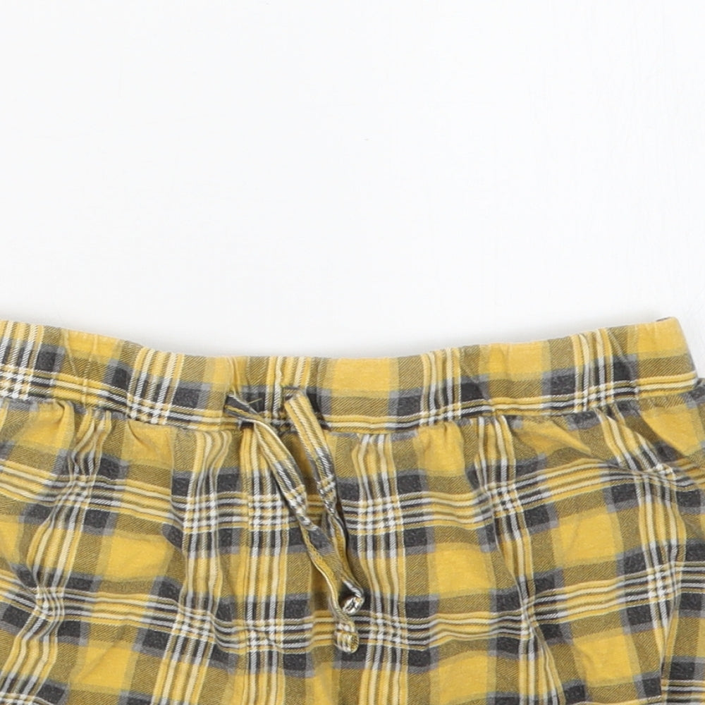 New Look Girls Yellow Check  Capri Sleep Shorts Size L