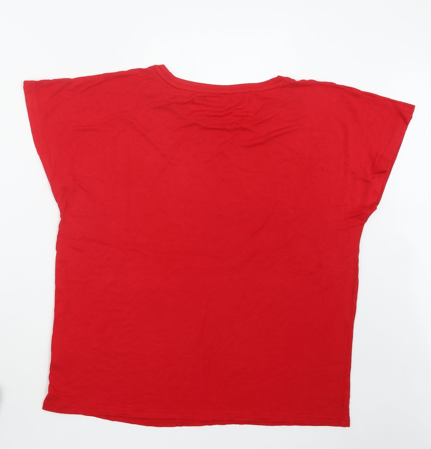 Preworn Womens Red   Basic T-Shirt Size 12