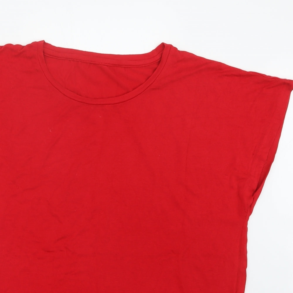Preworn Womens Red   Basic T-Shirt Size 12