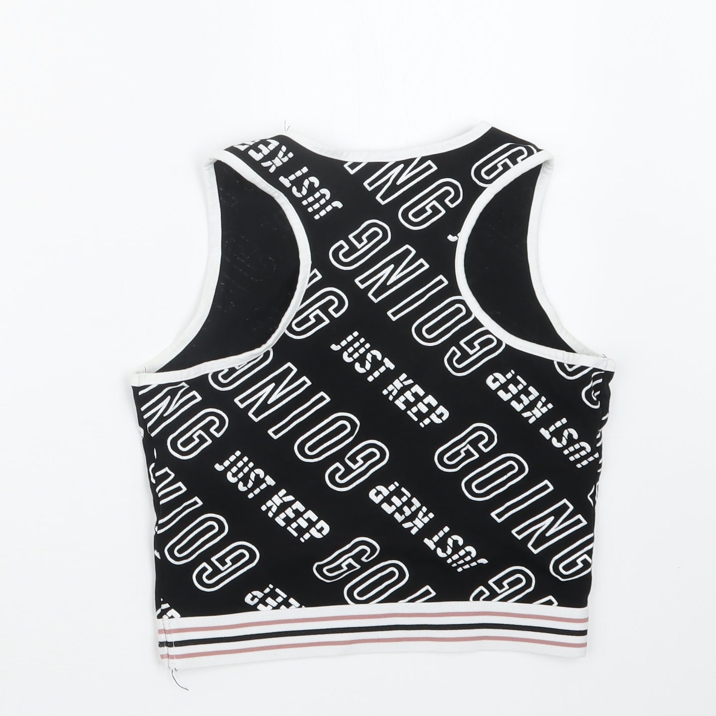 Primark Girls Black   Cropped T-Shirt Size 13-14 Years