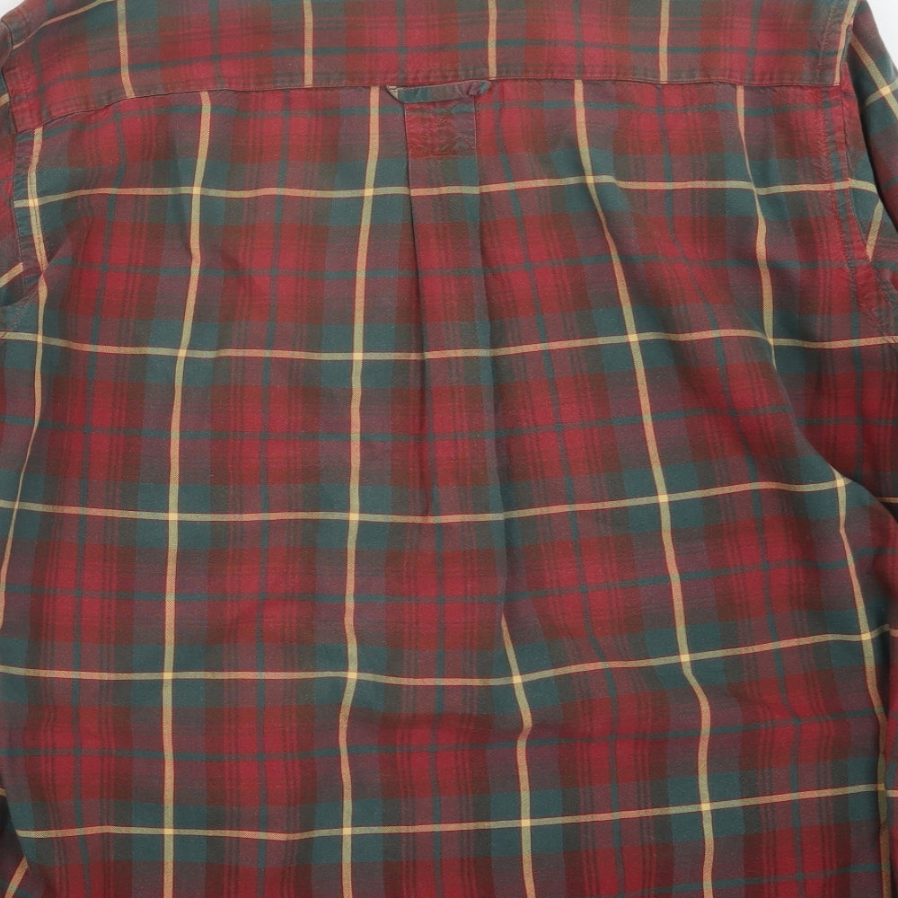 New Classics Mens Red Check   Button-Up Size L