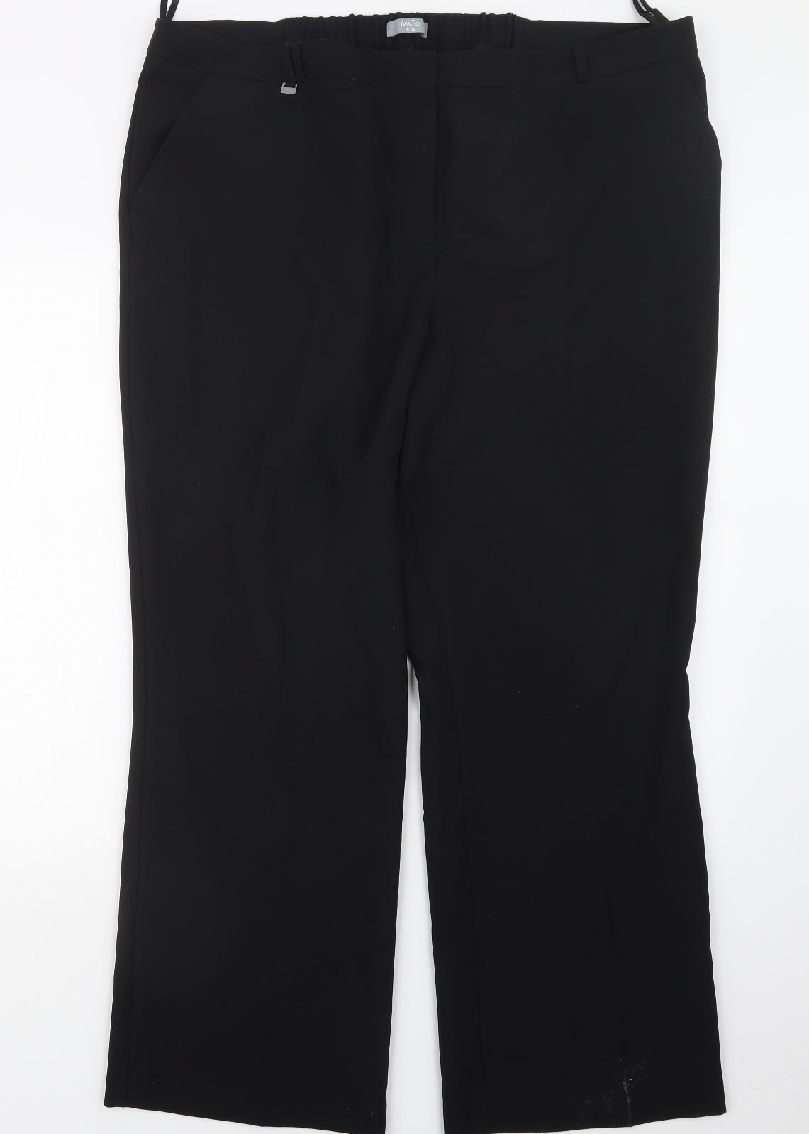 M&Co Womens Black   Trousers  Size 22 L29.5 in