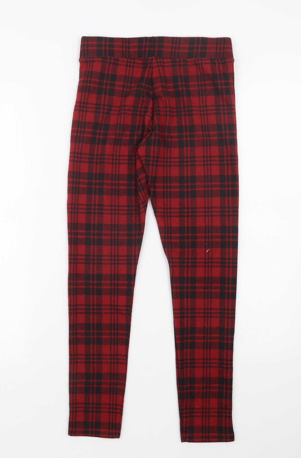 F&F Girls Red Check  Capri Trousers Size 11-12 Years