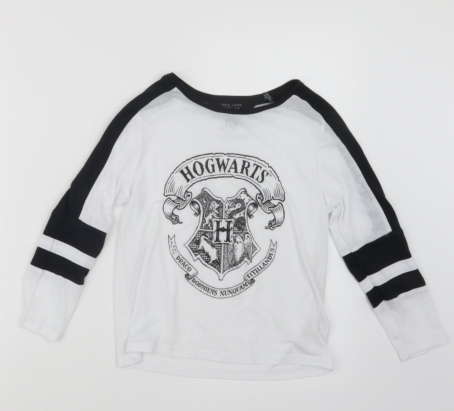 New Look Girls Black Geometric  Top Pyjama Top Size 10-11 Years  - Harry Potter