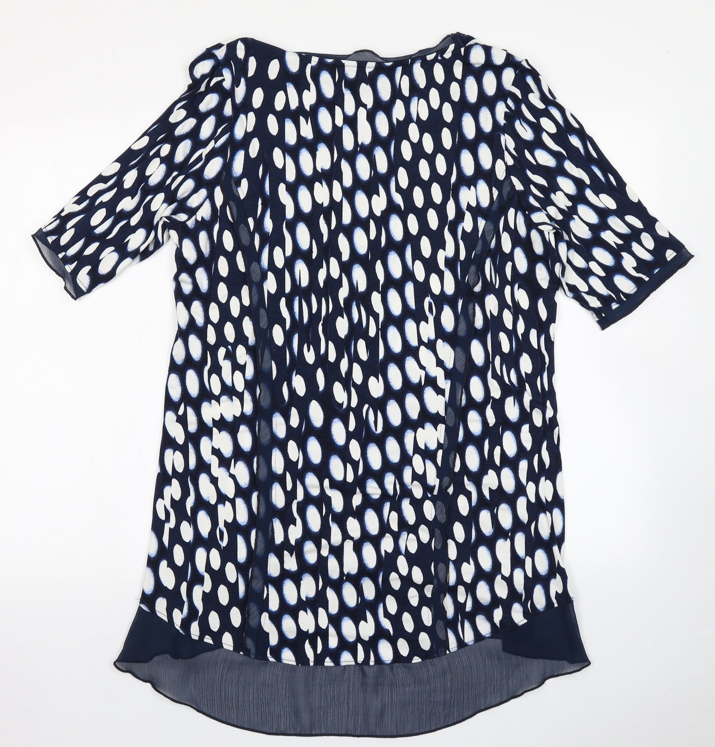 Per Una Womens Blue Polka Dot  Basic Blouse Size 18