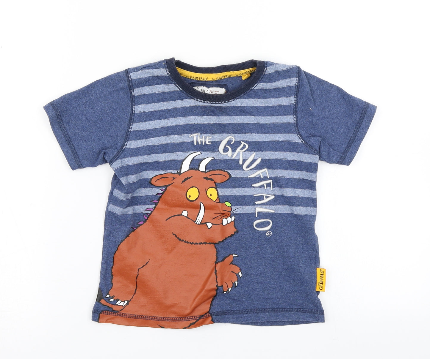 TU Boys Blue Striped  Basic T-Shirt Size 3-4 Years