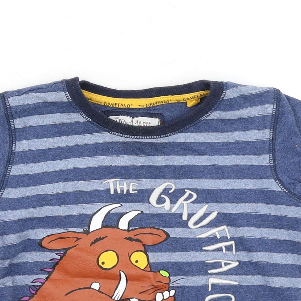 TU Boys Blue Striped  Basic T-Shirt Size 3-4 Years