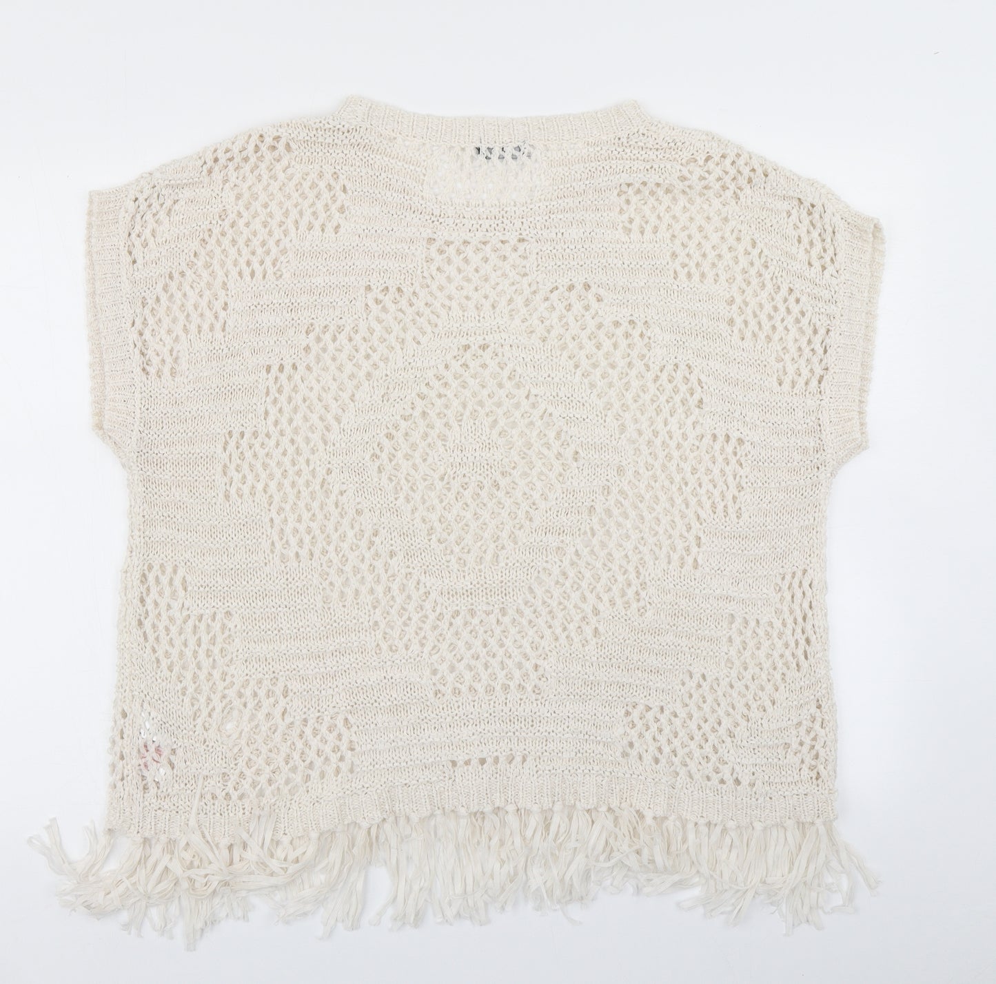 F&F Womens White  Knit Pullover Jumper Size S