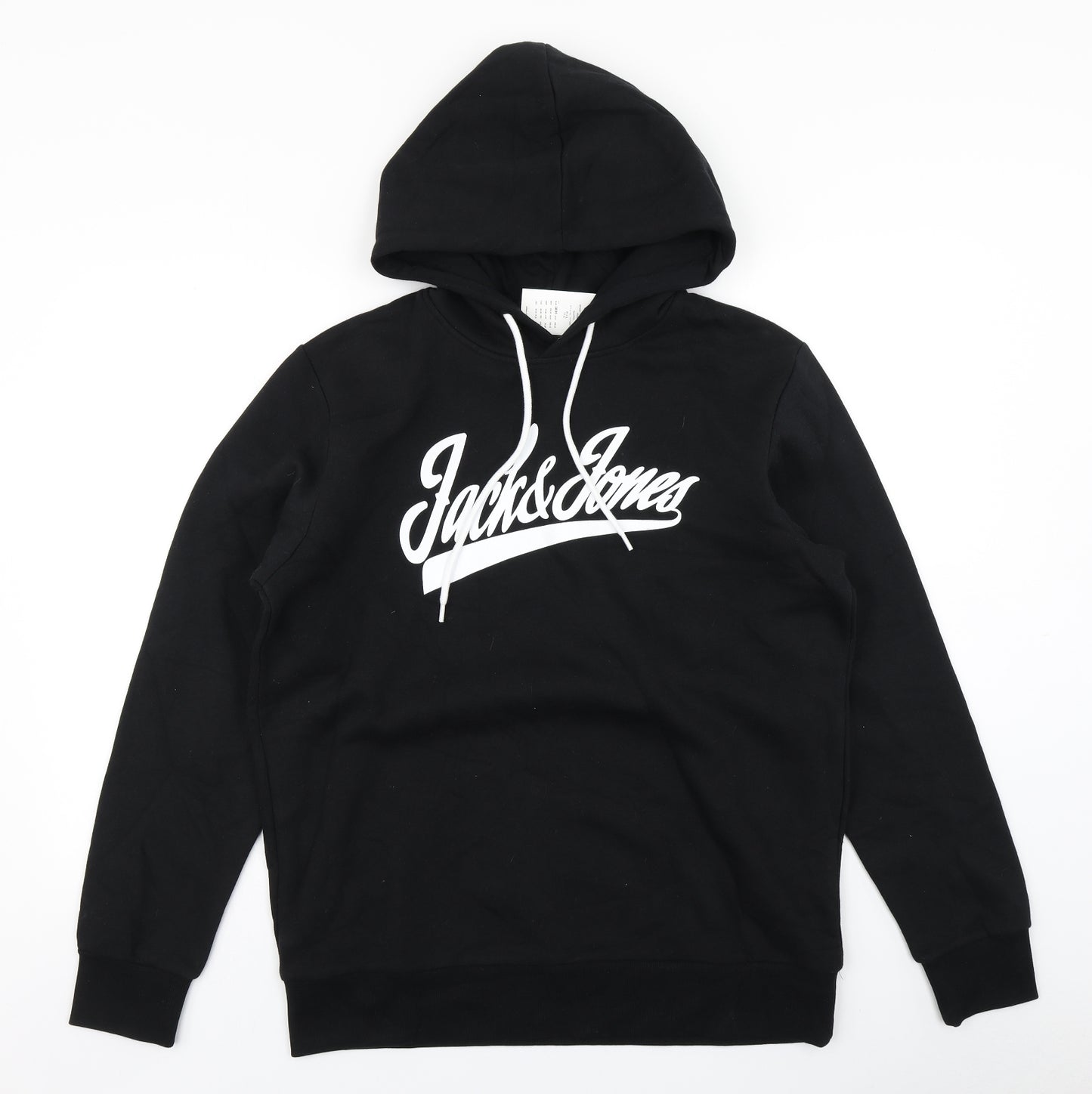 JACK & JONES Mens Black   Pullover Hoodie Size L