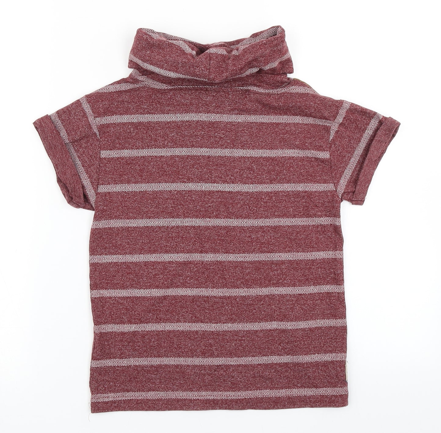 Rebel Boys Red Striped  Basic T-Shirt Size 5-6 Years