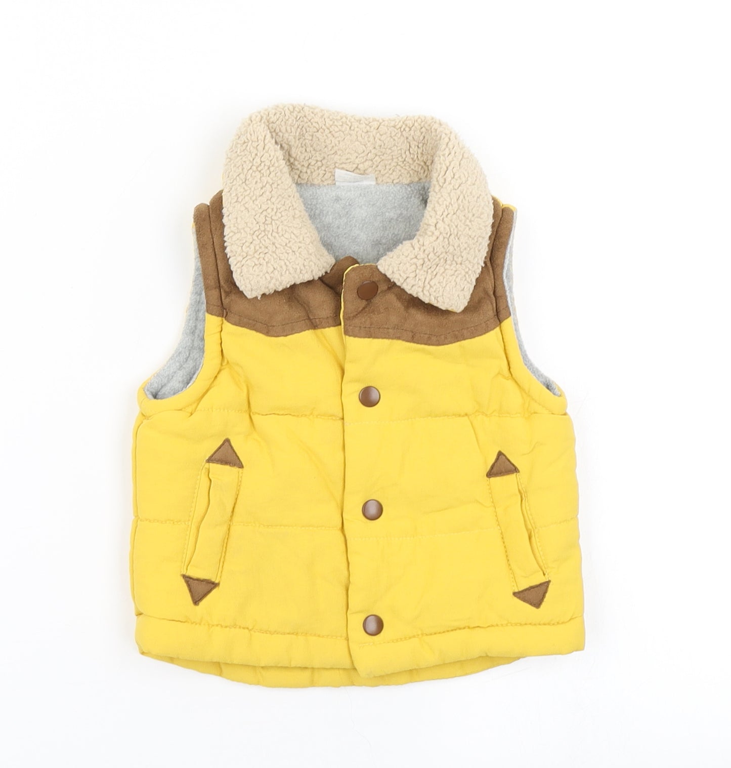 F&F Boys Yellow   Gilet Coat Size 0-3 Months