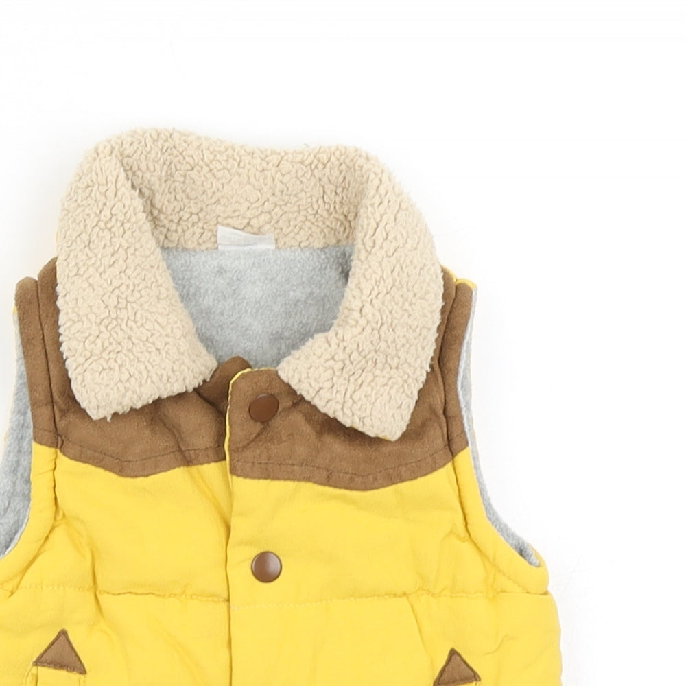 F&F Boys Yellow   Gilet Coat Size 0-3 Months