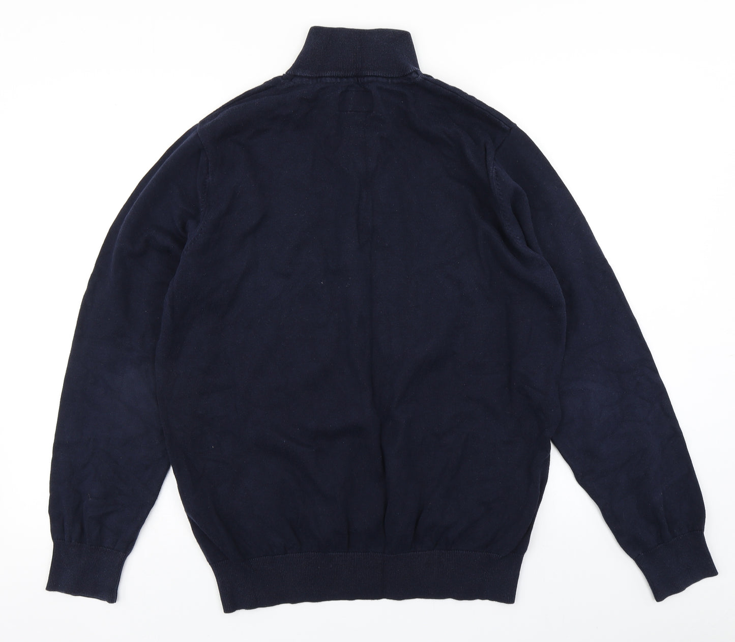 Harvey & Jones Mens Blue  Knit Pullover Sweatshirt Size XL