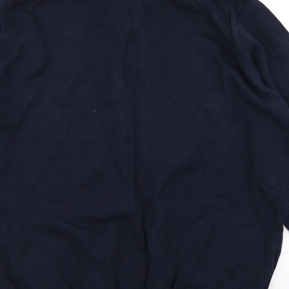 Harvey & Jones Mens Blue  Knit Pullover Sweatshirt Size XL