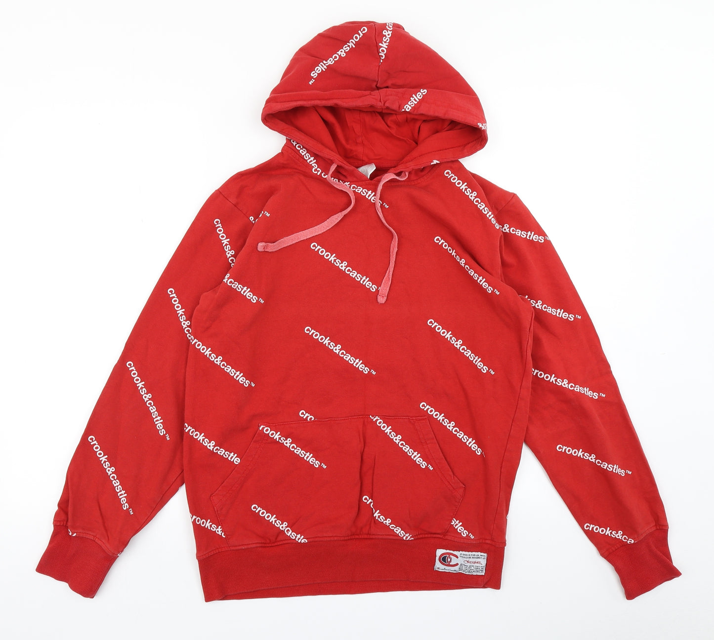 Crooks & Castles Mens Red   Pullover Hoodie Size S