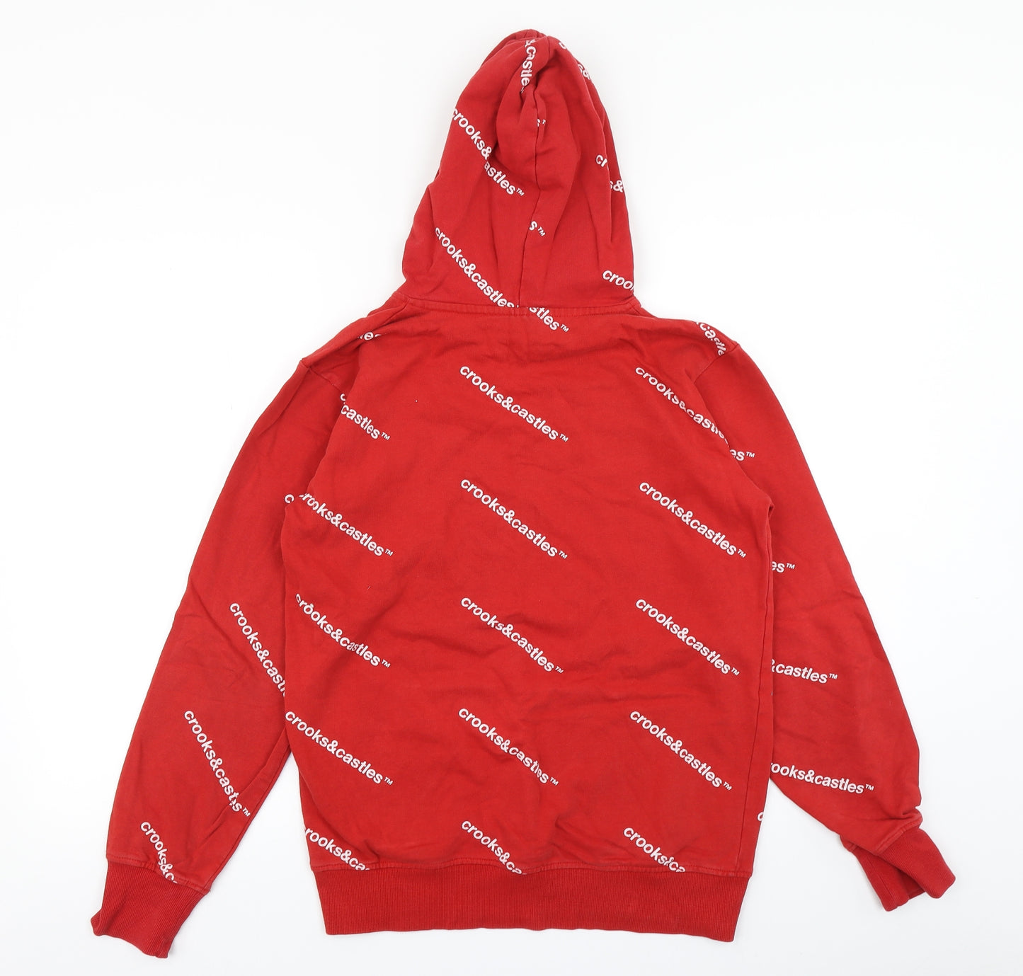 Crooks & Castles Mens Red   Pullover Hoodie Size S