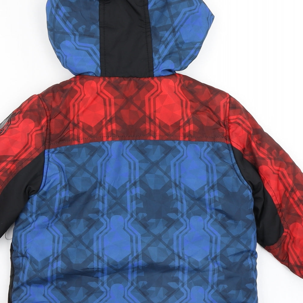 Disney Store Boys Blue   Puffer Jacket Coat Size 3 Years  - Spiderman Marvel