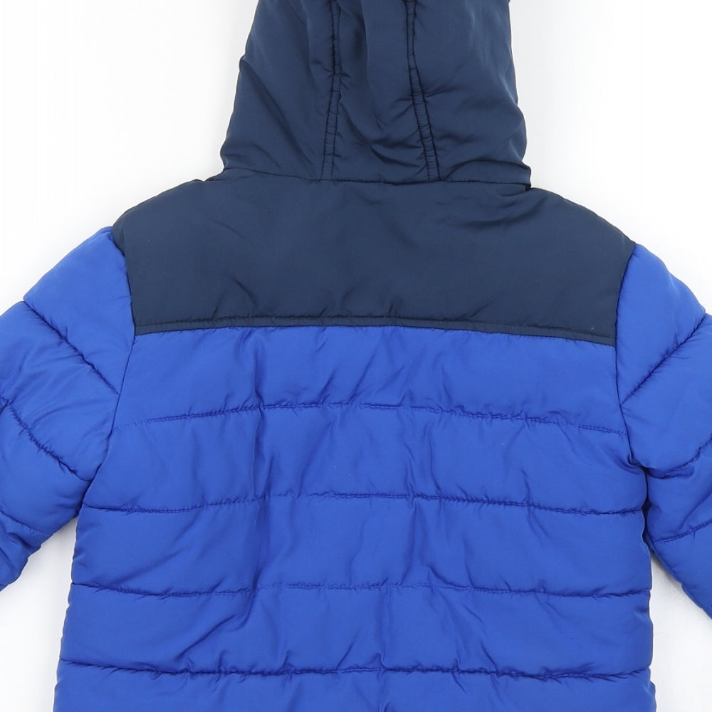 George Boys Blue   Puffer Jacket Coat Size 2-3 Years