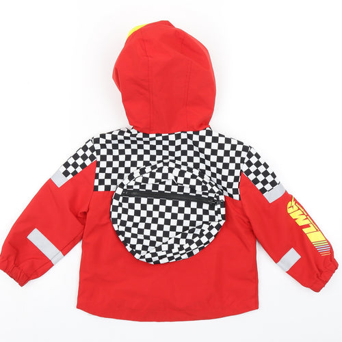 Disney Store Boys Red   Rain Coat Coat Size 2 Years  - Cars Lightning McQueen