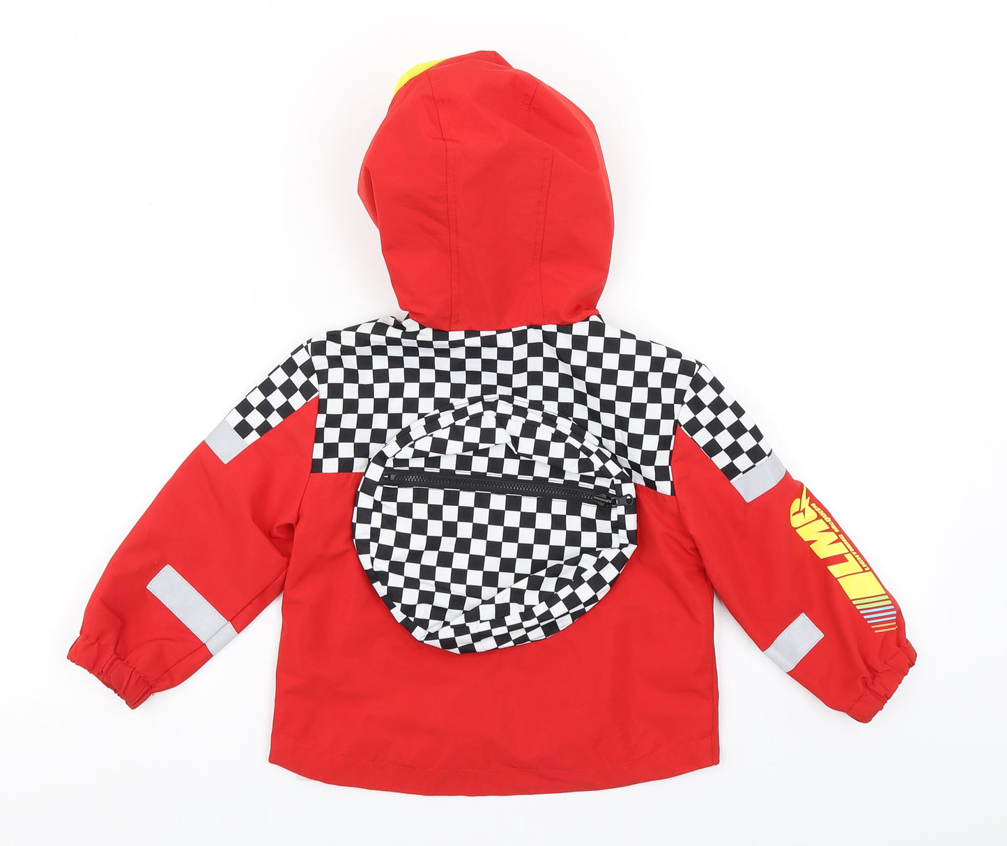 Disney Store Boys Red   Rain Coat Coat Size 2 Years  - Cars Lightning McQueen