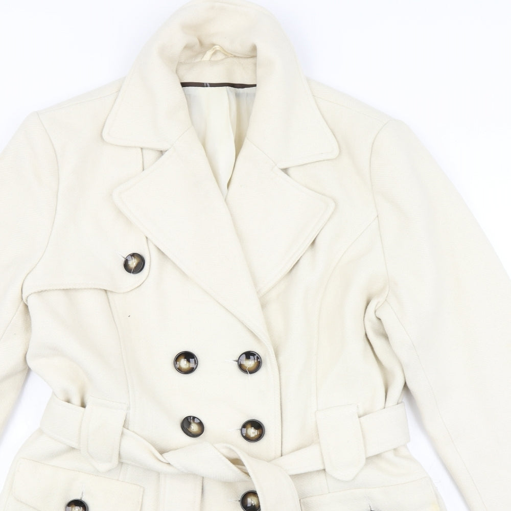 F&F Womens White   Overcoat Coat Size 18