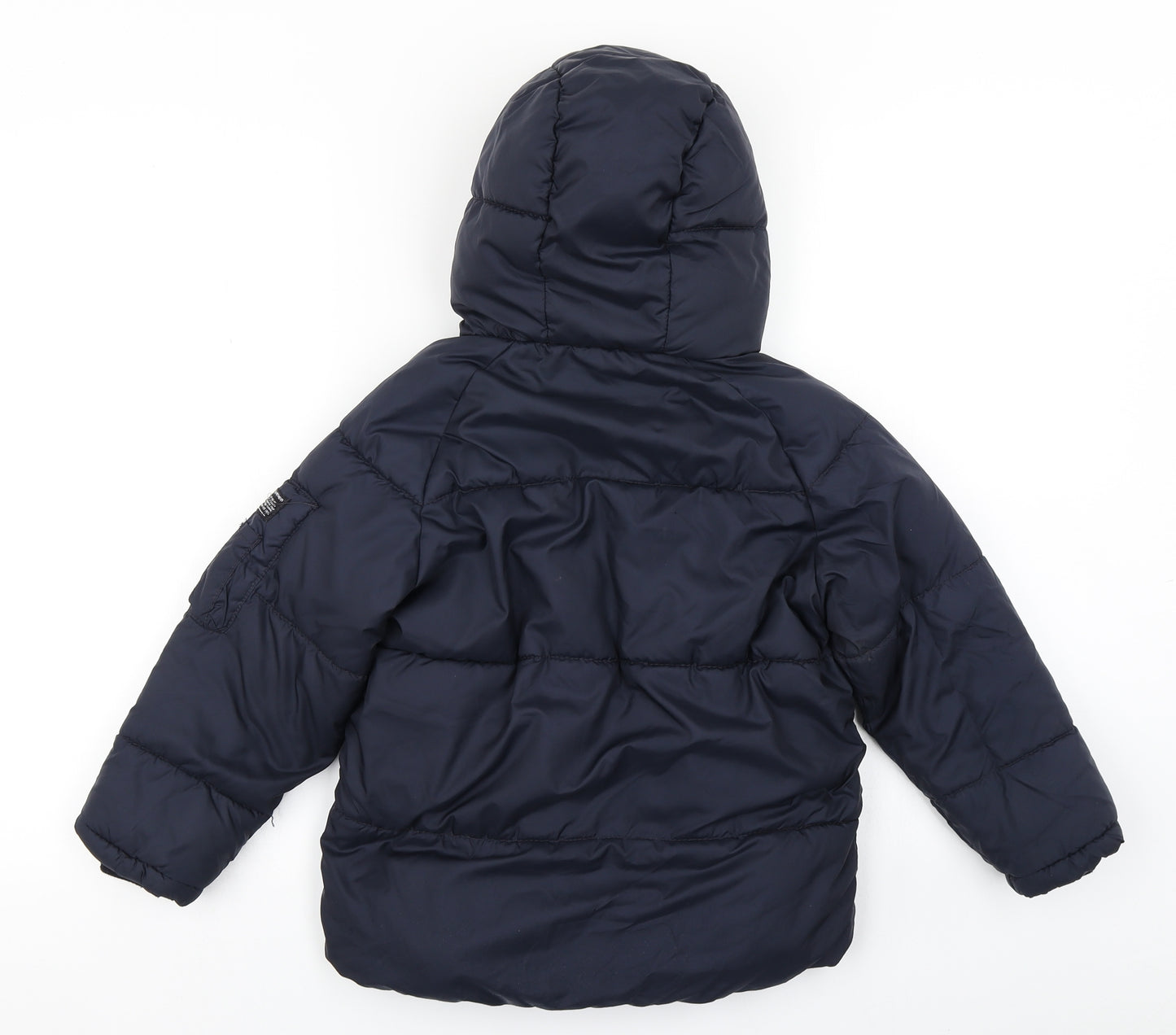Zara Boys Blue   Puffer Jacket Coat Size 7 Years  - Fleece Lined