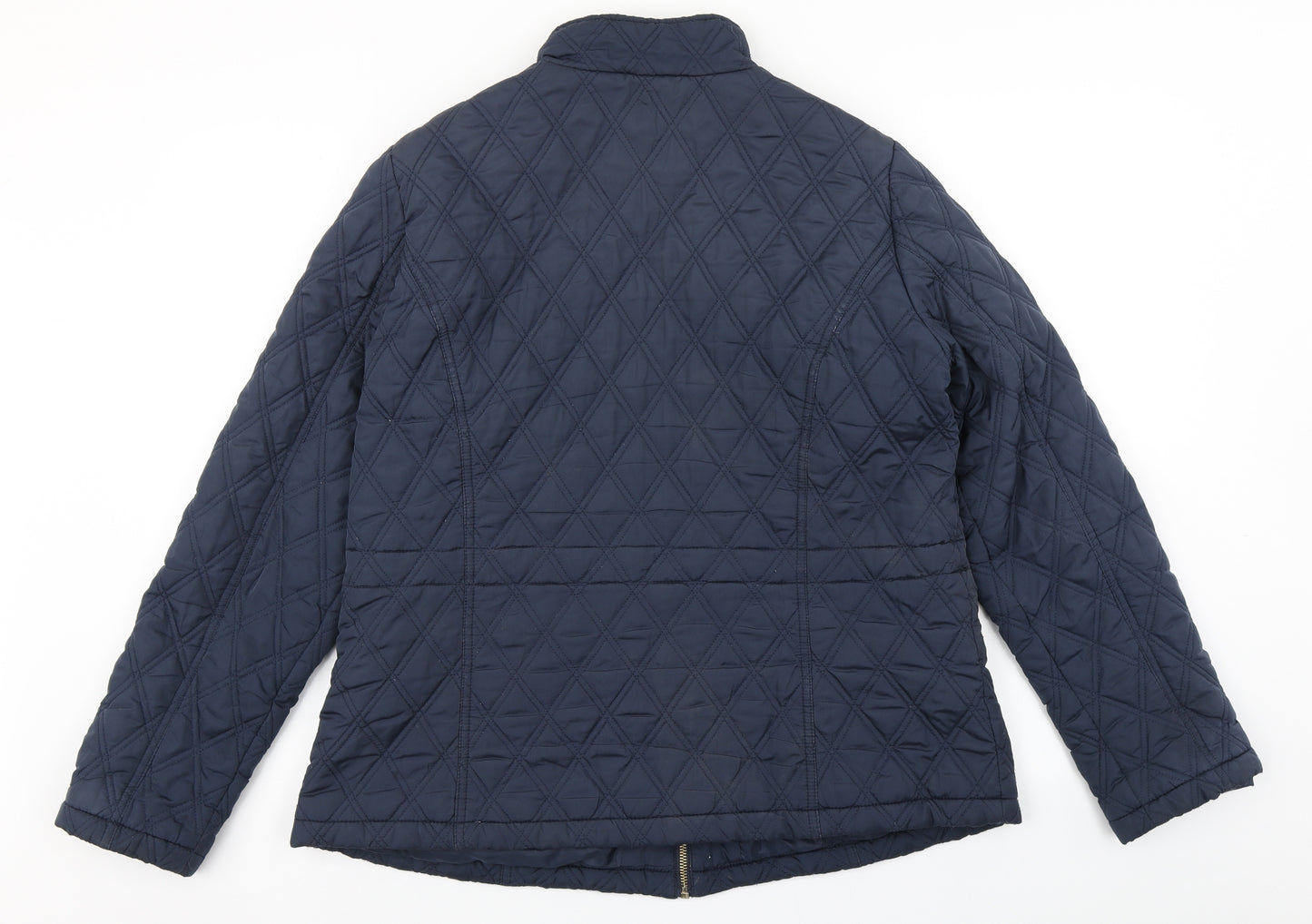 George Womens Blue Argyle/Diamond  Pea Coat Coat Size 18