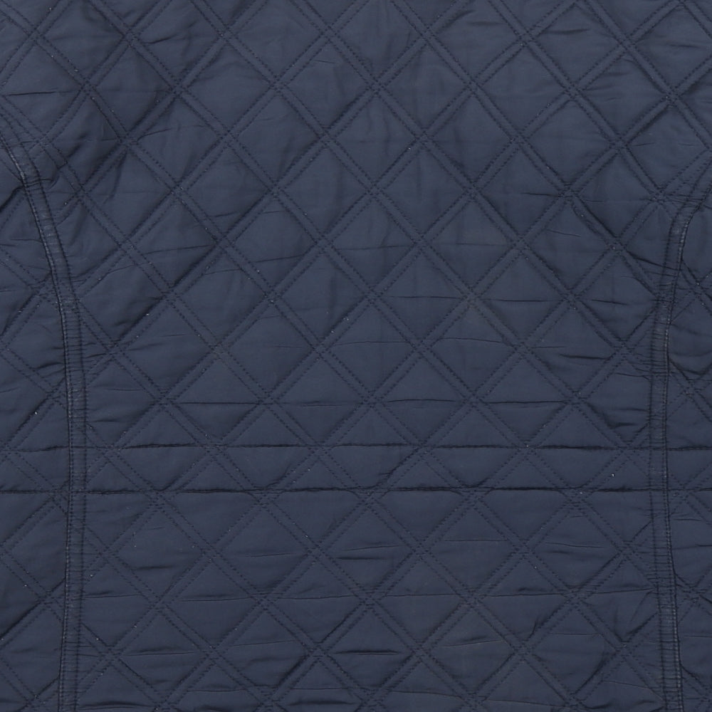 George Womens Blue Argyle/Diamond  Pea Coat Coat Size 18
