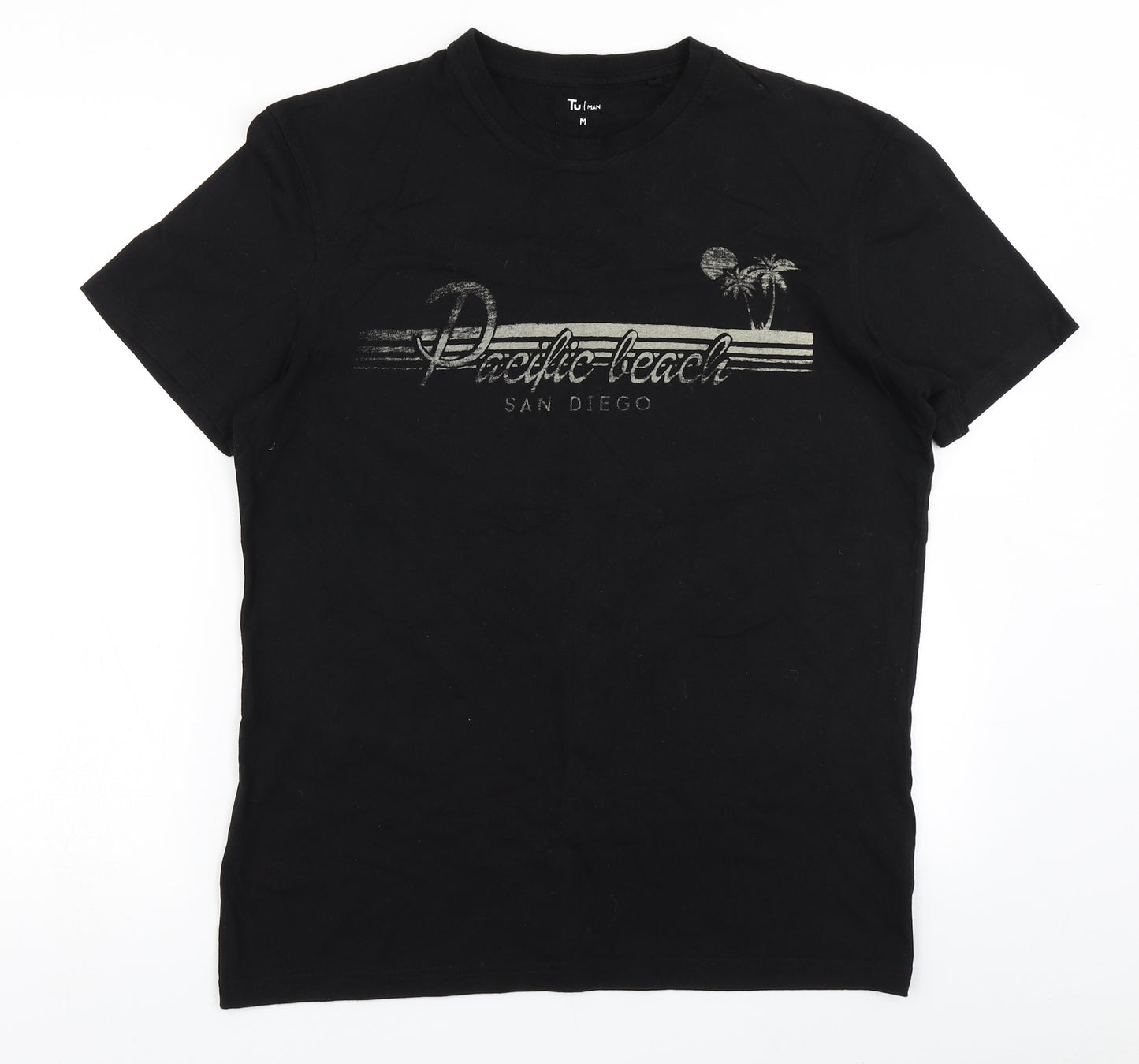 TU Mens Black    T-Shirt Size M