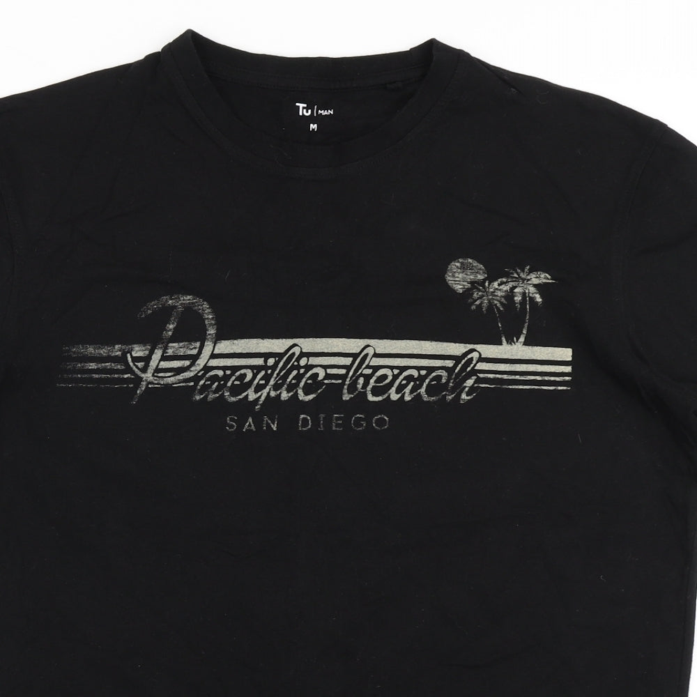 TU Mens Black    T-Shirt Size M
