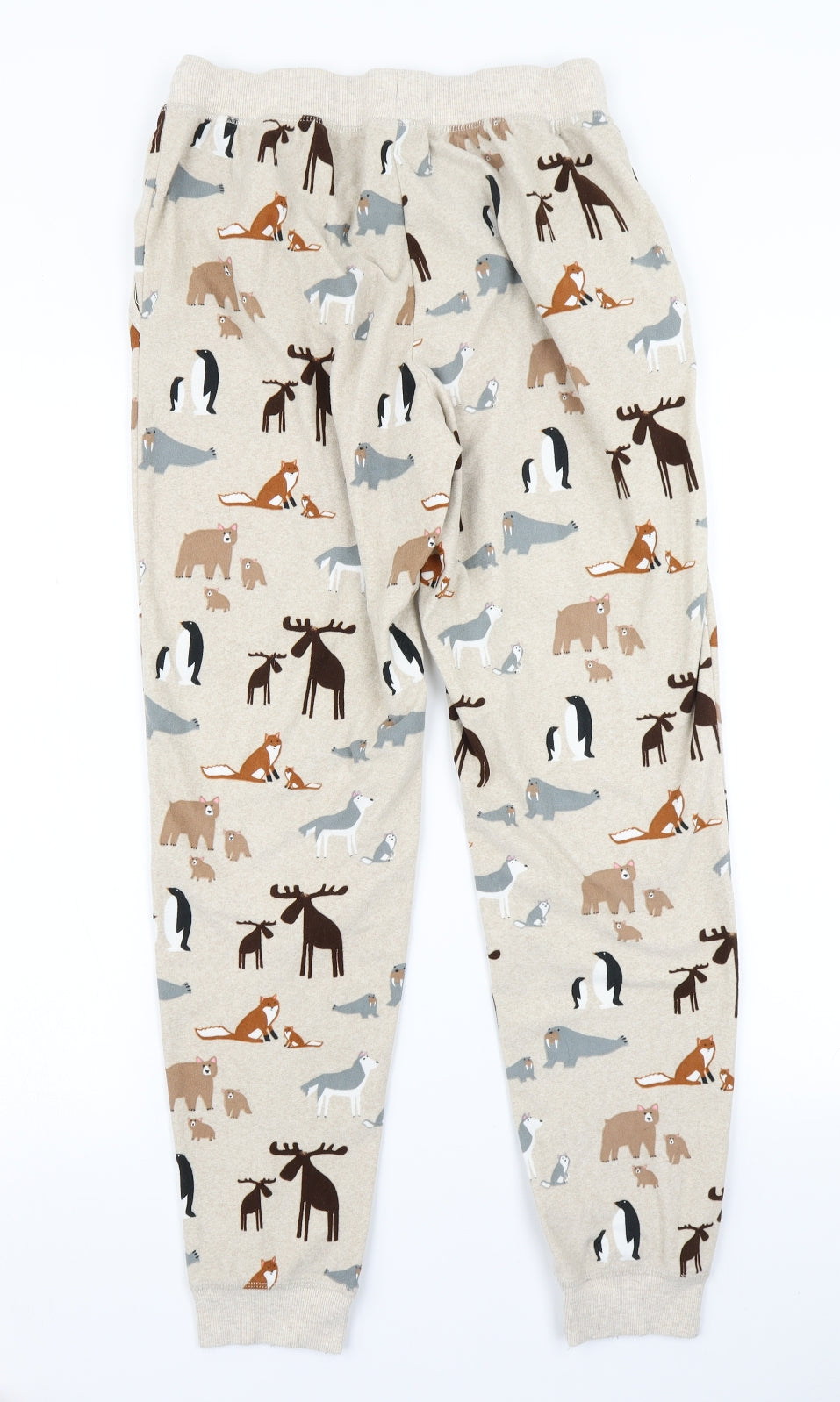 NEXT Womens Beige Solid  Capri Pyjama Pants Size M  - Woodland Creatures