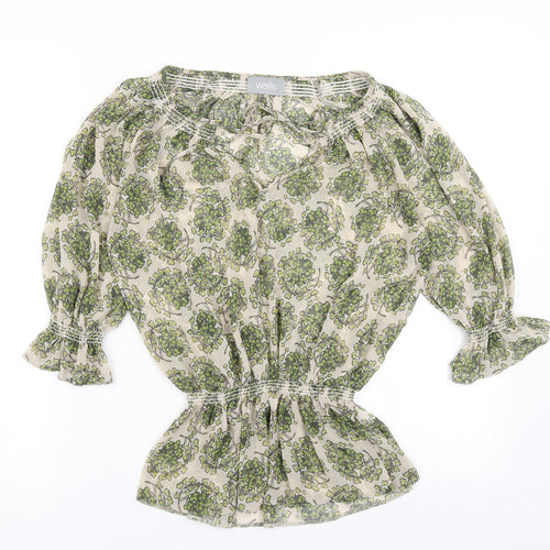 Wallis Womens Beige Floral  Basic Blouse Size S