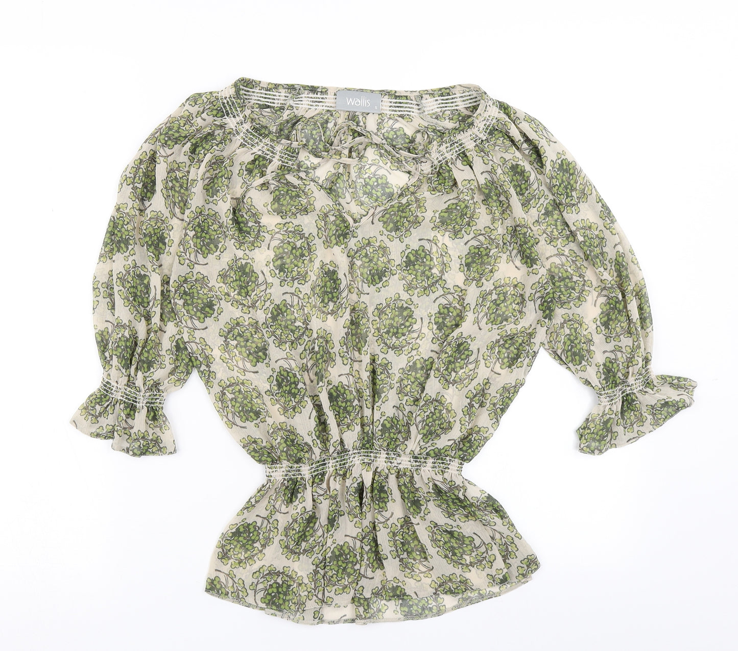 Wallis Womens Beige Floral  Basic Blouse Size S