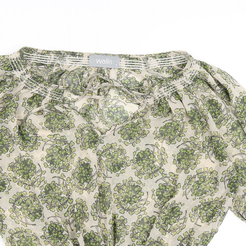 Wallis Womens Beige Floral  Basic Blouse Size S