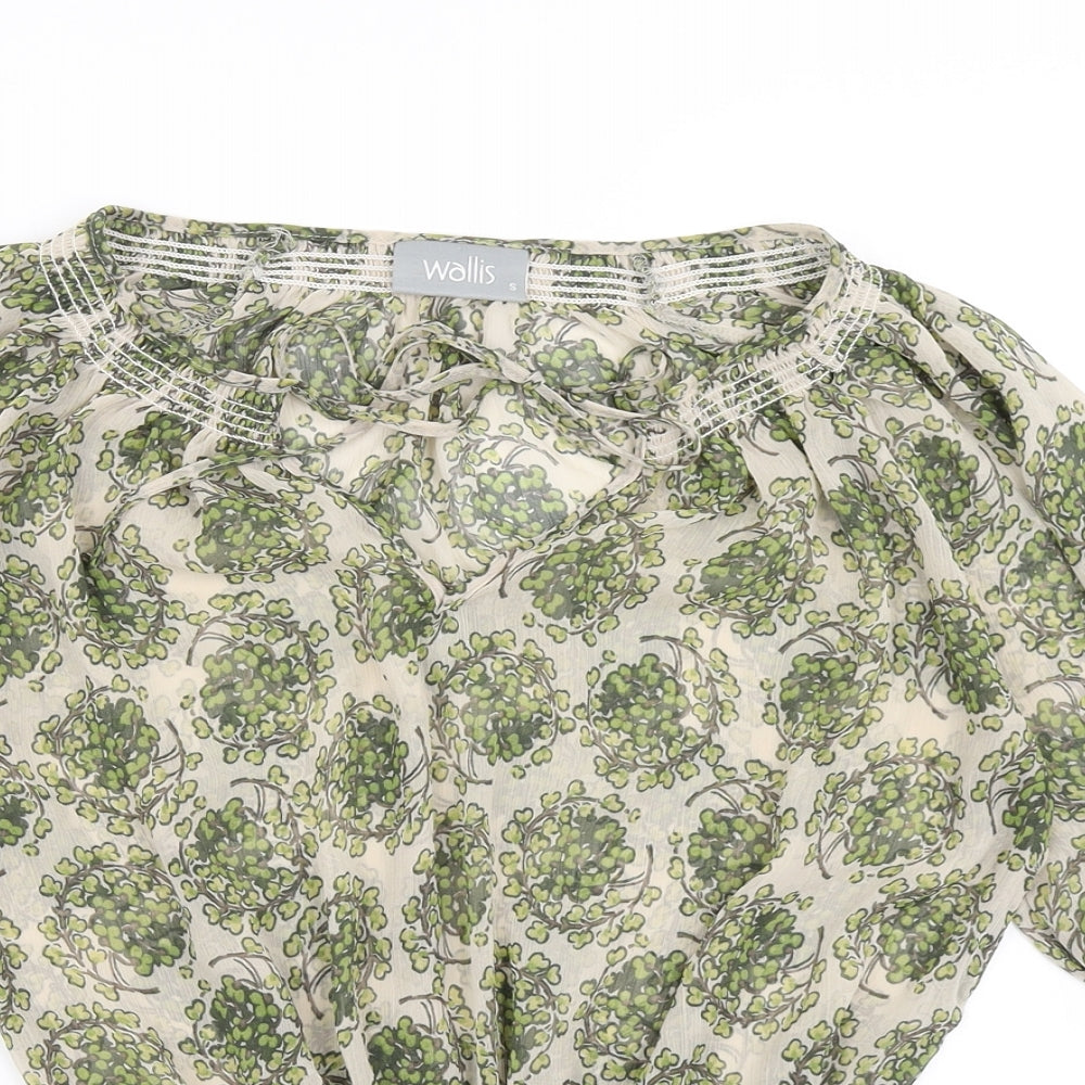 Wallis Womens Beige Floral  Basic Blouse Size S