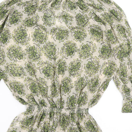 Wallis Womens Beige Floral  Basic Blouse Size S