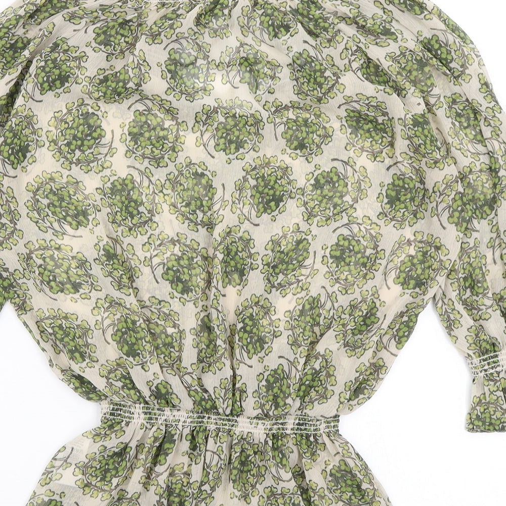 Wallis Womens Beige Floral  Basic Blouse Size S