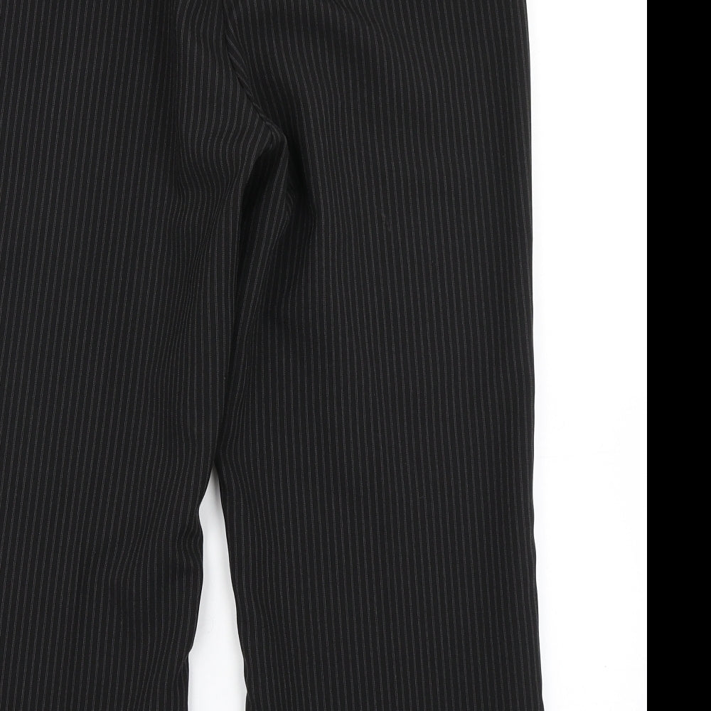 Papaya Tailoring Womens Black Striped  Cropped Trousers Size 14 L22 in