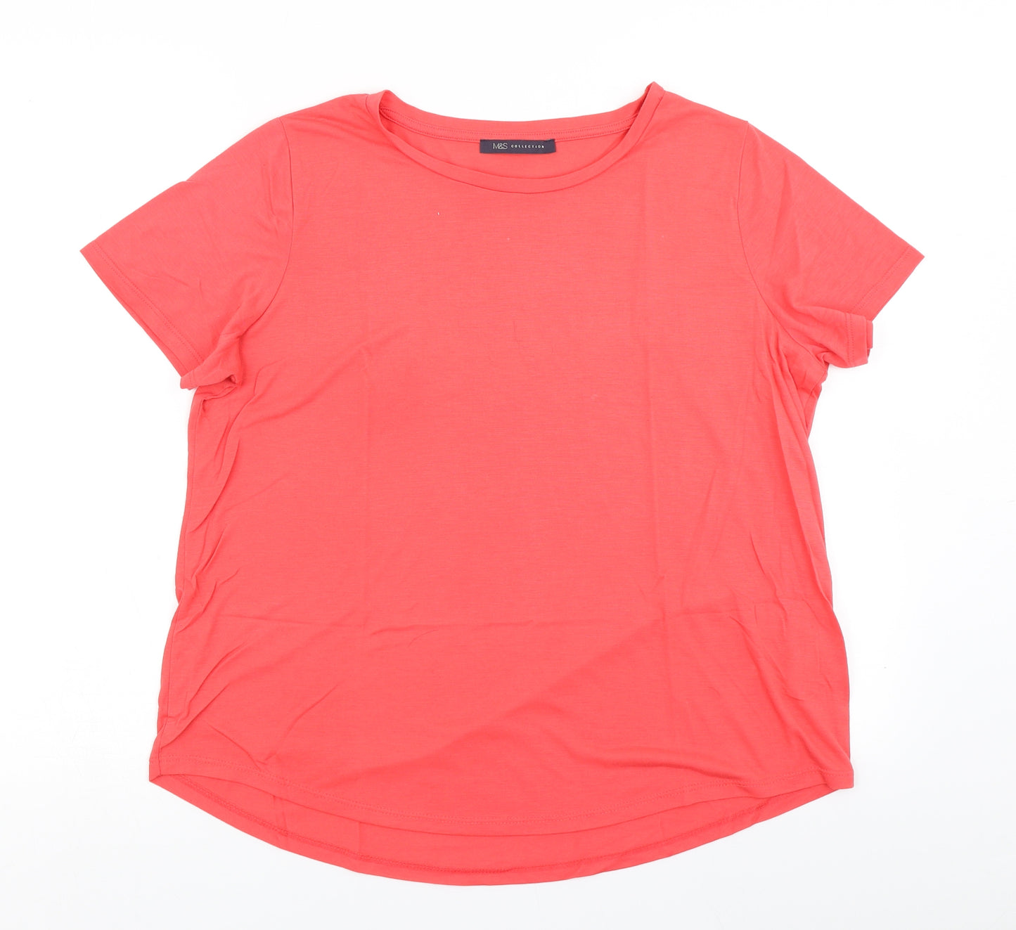 M&S collection Womens Pink   Basic T-Shirt Size 16