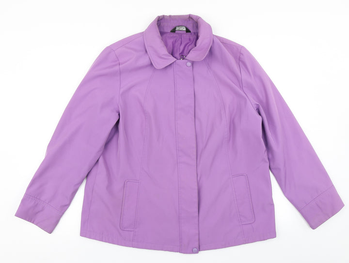 BM Womens Purple Pea Coat Coat Size M