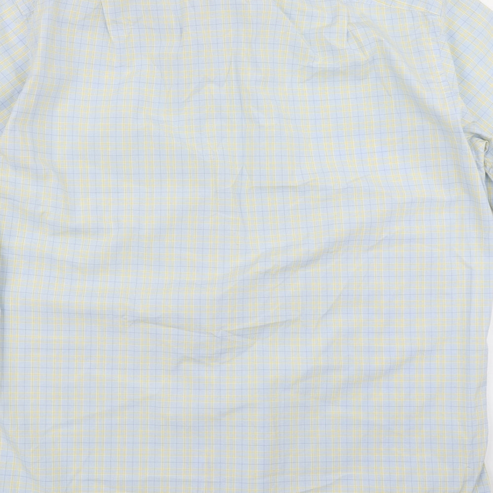 Charles Tyrwhitt Mens Blue Check   Button-Up Size 16.5