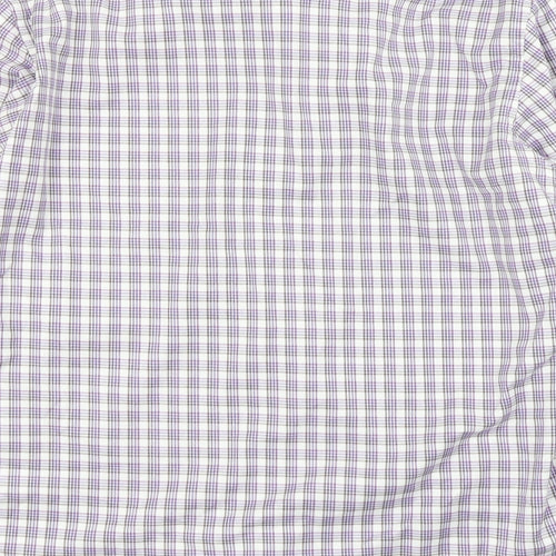 Collezione Mens Purple Plaid   Button-Up Size L
