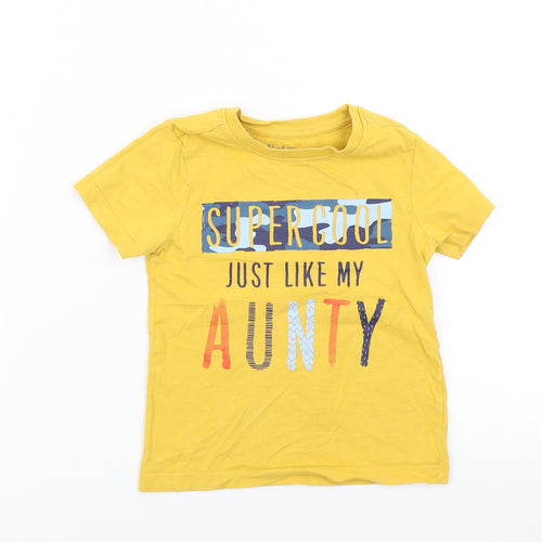 Nutmeg Boys Yellow   Basic T-Shirt Size 2-3 Years