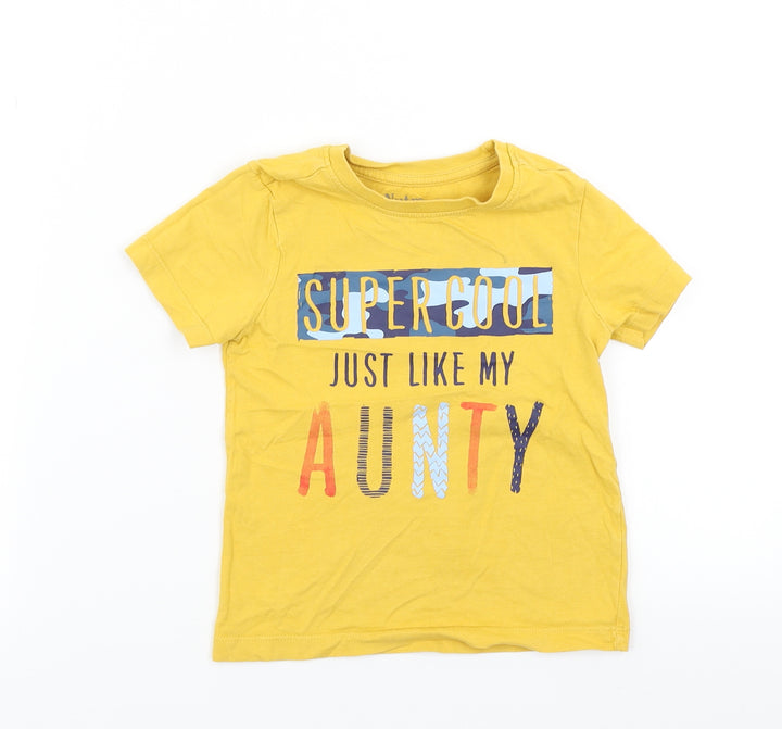 Nutmeg Boys Yellow Basic T-Shirt Size 2-3 Years