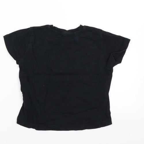 Primark Boys Black   Basic T-Shirt Size 2-3 Years