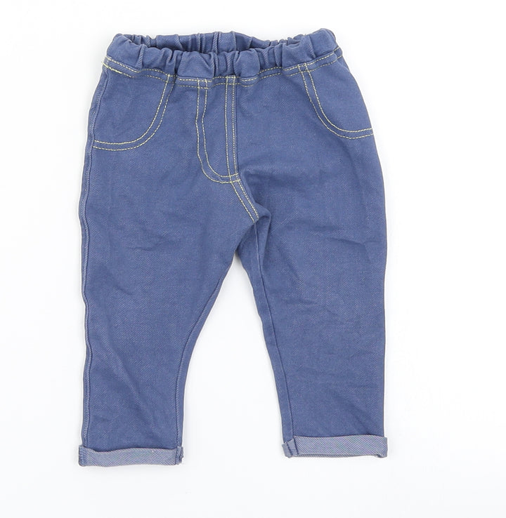 Dunnes Girls Blue  Denim Jogger Jeans Size 6-9 Months