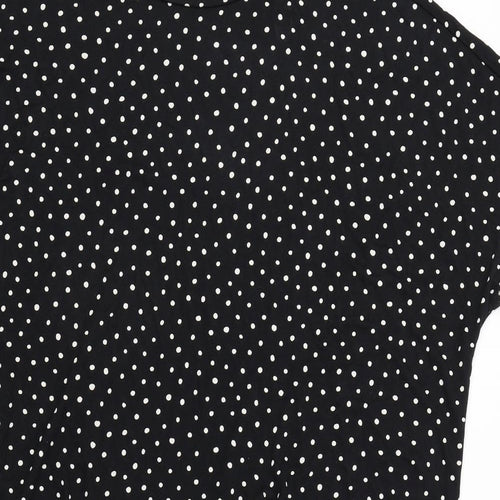 Monki Womens Black Polka Dot  T-Shirt Dress  Size M