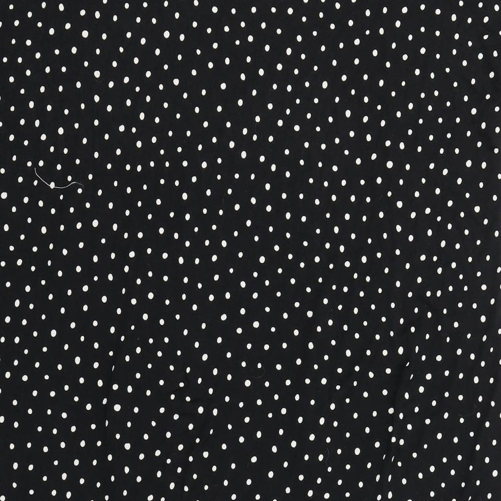 Monki Womens Black Polka Dot  T-Shirt Dress  Size M